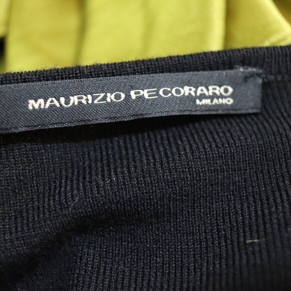 Maurizio Pecoraro Black Wool Sweetheart Neck Jeweled Sleeve Sweater Size 12 - Picture 7 of 14